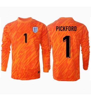 England Jordan Pickford #1 Målvakt Hemmatröja EM 2024 Långärmad